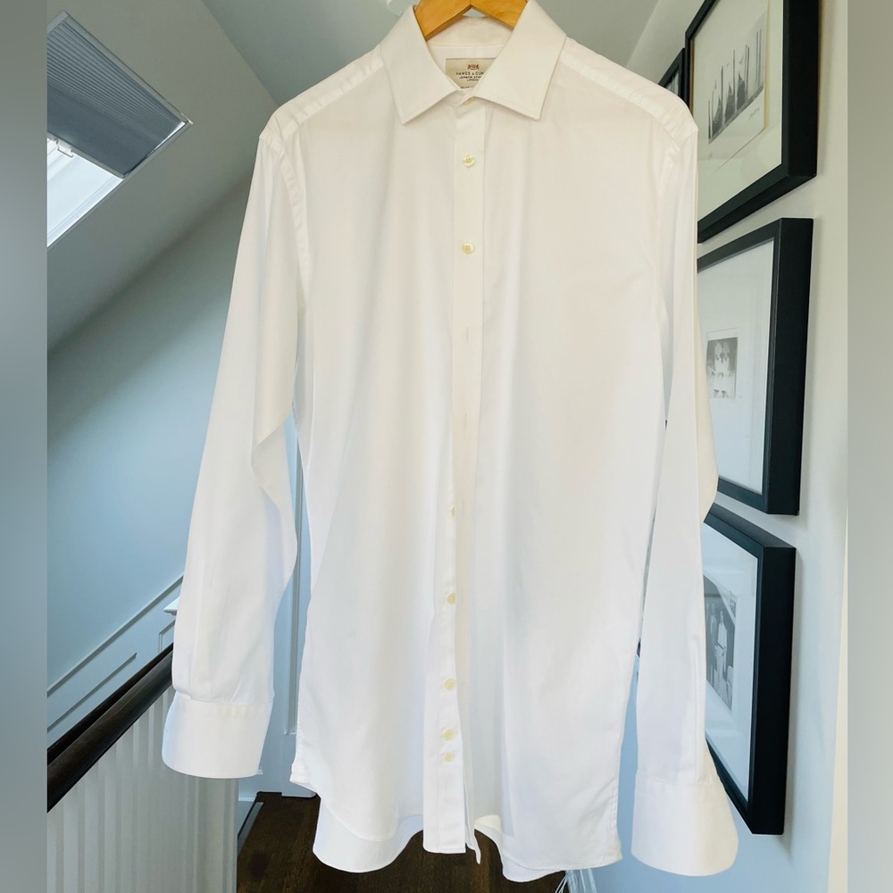 Hawes & Curtis White Dress Shirt, Slim fit, collar 16